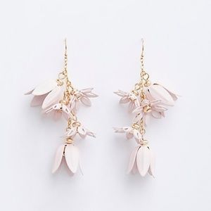 Blush Floral Drop Statement Earrings